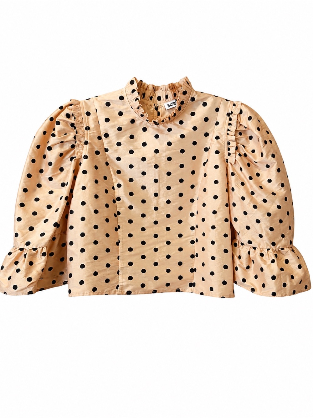 Batsheva- Puff Sleeve Top - Beige/Black